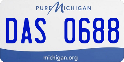 MI license plate DAS0688