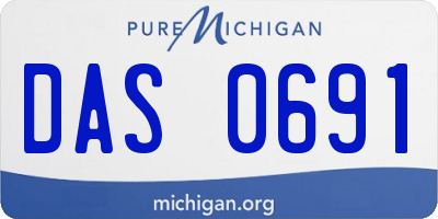 MI license plate DAS0691