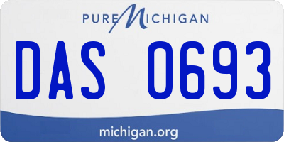 MI license plate DAS0693