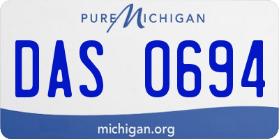 MI license plate DAS0694