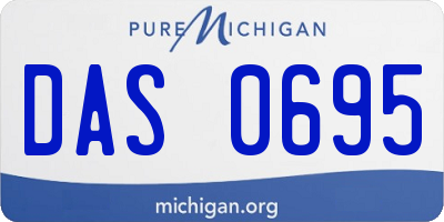 MI license plate DAS0695