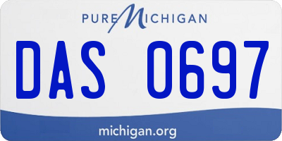 MI license plate DAS0697