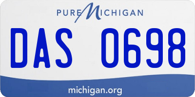 MI license plate DAS0698