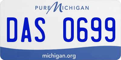 MI license plate DAS0699
