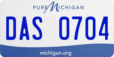 MI license plate DAS0704