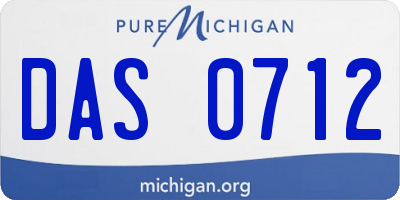 MI license plate DAS0712