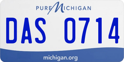 MI license plate DAS0714
