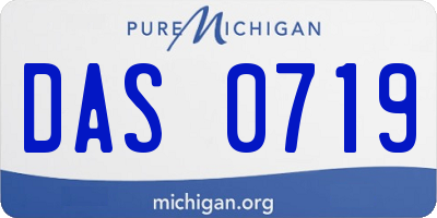 MI license plate DAS0719