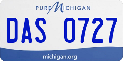 MI license plate DAS0727