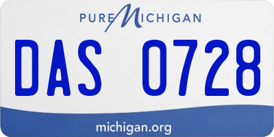 MI license plate DAS0728