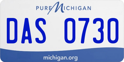 MI license plate DAS0730