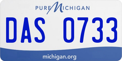 MI license plate DAS0733