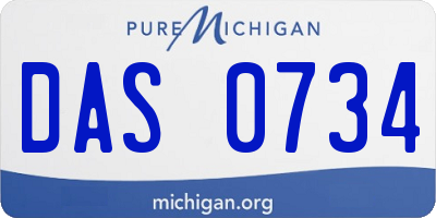 MI license plate DAS0734