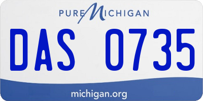 MI license plate DAS0735