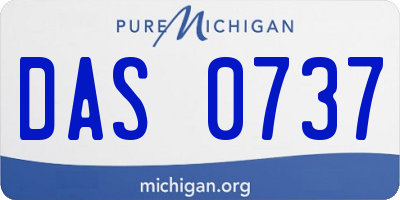 MI license plate DAS0737