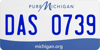 MI license plate DAS0739
