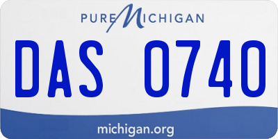 MI license plate DAS0740
