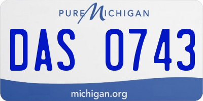 MI license plate DAS0743