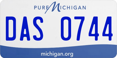 MI license plate DAS0744