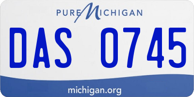 MI license plate DAS0745