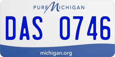 MI license plate DAS0746