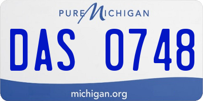MI license plate DAS0748