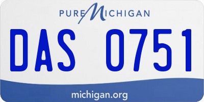 MI license plate DAS0751