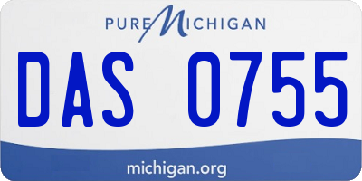 MI license plate DAS0755