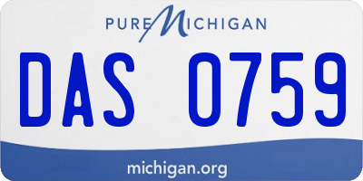 MI license plate DAS0759