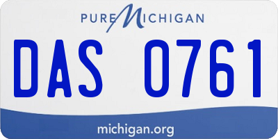 MI license plate DAS0761