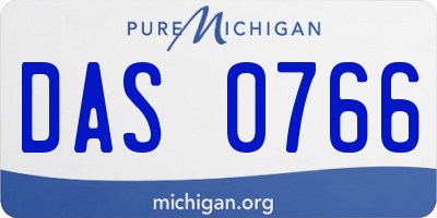 MI license plate DAS0766