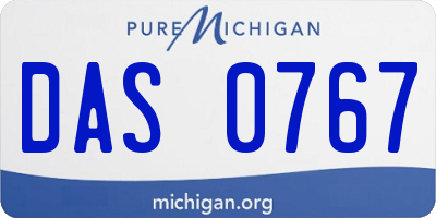 MI license plate DAS0767