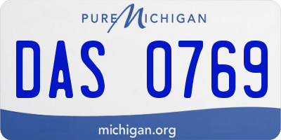 MI license plate DAS0769