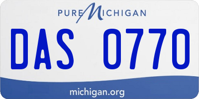 MI license plate DAS0770