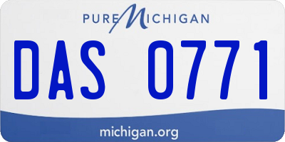 MI license plate DAS0771