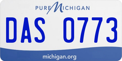 MI license plate DAS0773