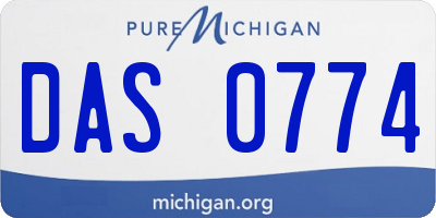 MI license plate DAS0774
