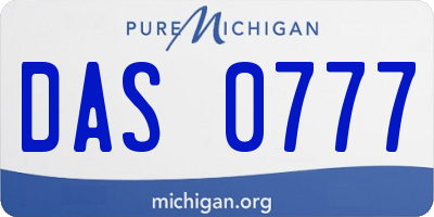 MI license plate DAS0777