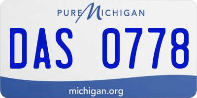 MI license plate DAS0778