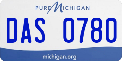 MI license plate DAS0780