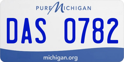 MI license plate DAS0782