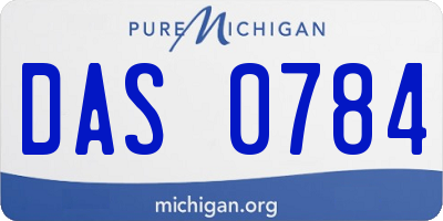 MI license plate DAS0784