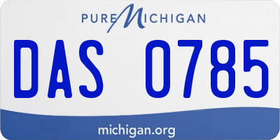 MI license plate DAS0785