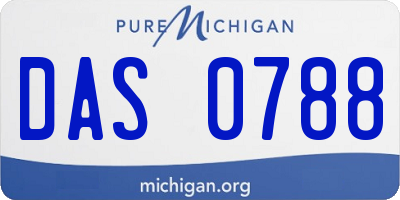 MI license plate DAS0788