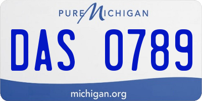 MI license plate DAS0789