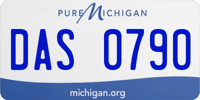 MI license plate DAS0790