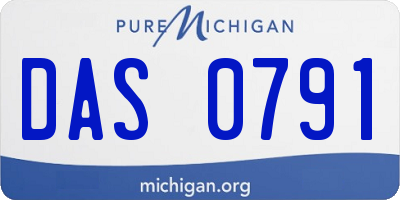 MI license plate DAS0791