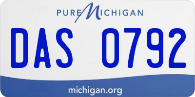 MI license plate DAS0792