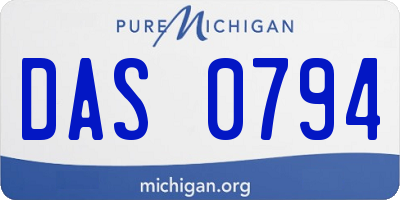 MI license plate DAS0794