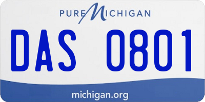 MI license plate DAS0801